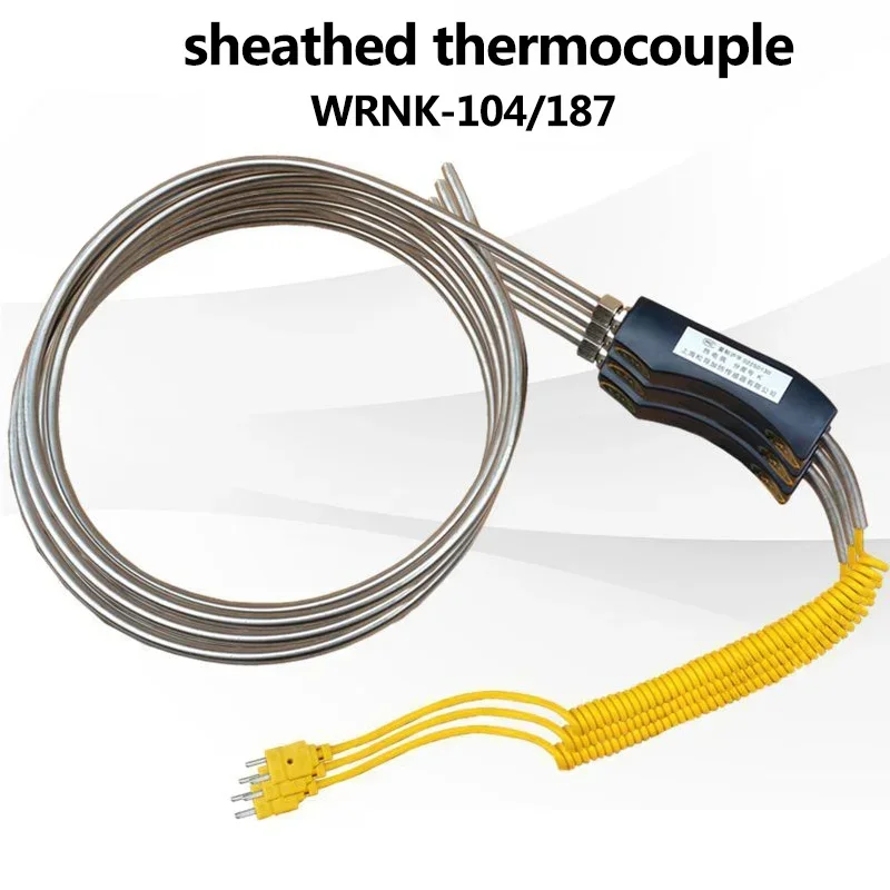 K Type thermocouple, WRNK-187/104 temperature probe, special for zinc/aluminum water heater Temperature sensor, 800℃ L300-1500