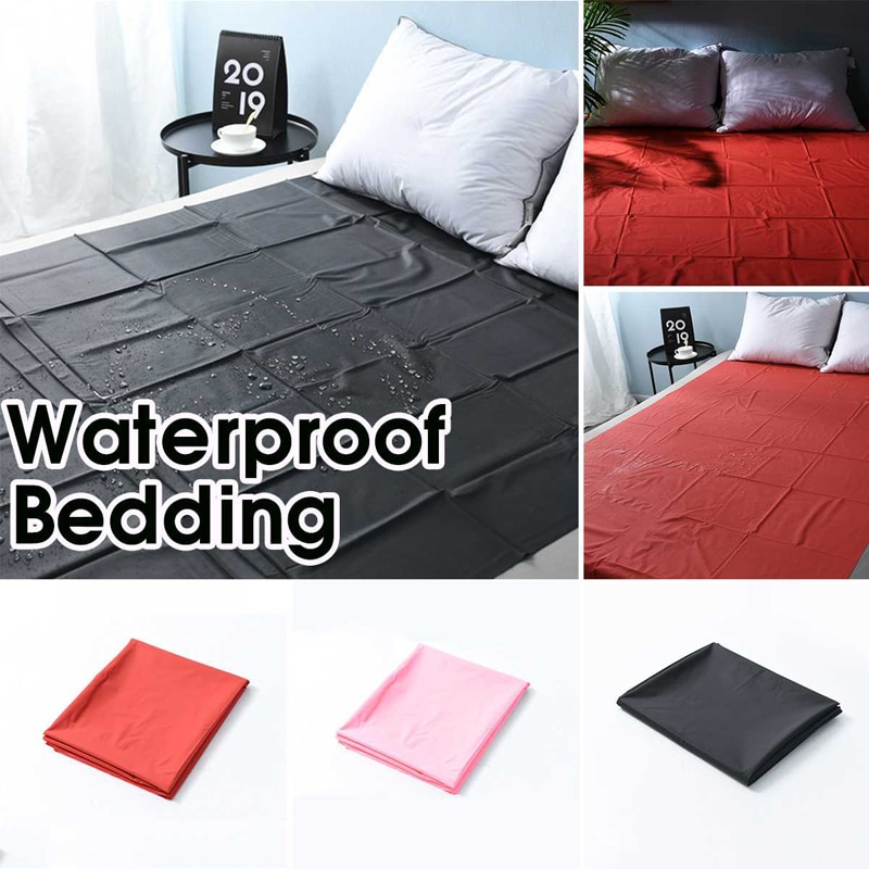Waterproof Adult Bed Sheets PVC Vinyl Mattress Cover Allergy Relief Bed Bug Hypoallergenic S-e-x Game Bedding Sheets S/M/L
