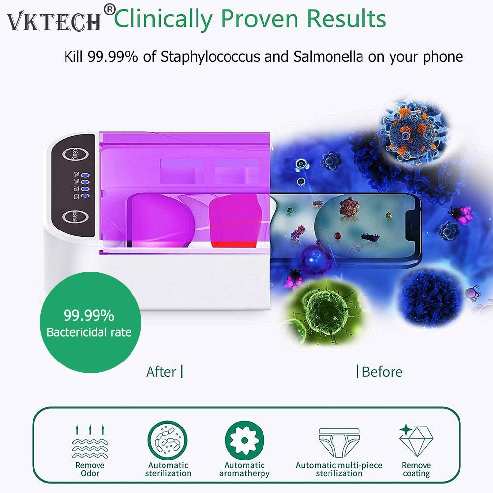 Portable UV Sterilizer Box UV Disinfection Box Makeup Brush Manicure Mask Ultraviolet Cleaning Germicidal Sterilization Case