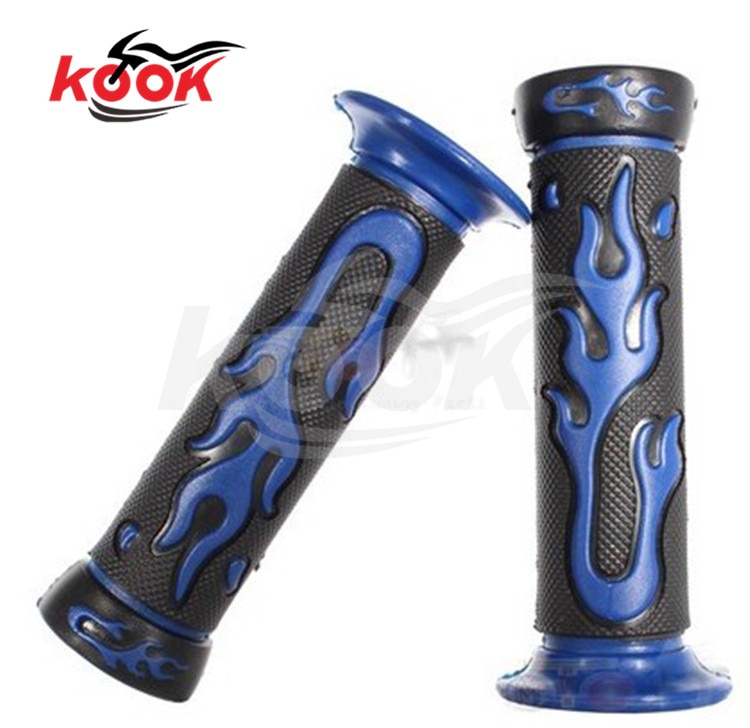 4 Colors Available motorcycle handle bar grips universal motorbike grips rubber blue white red yellow colorful motocross handbar