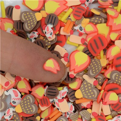 Plastilina de colores para niños, arcilla polimérica educativa de 20 g/lote con mezcla de aspersores, para la fabricación de artesanías: 5mm flame
