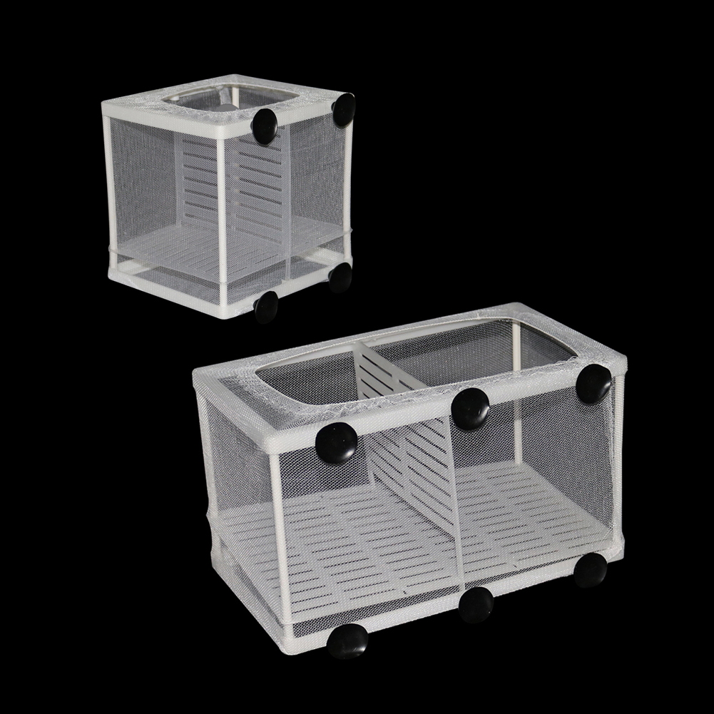 Aquarium Broederij Aquarium Incubator Net Met Zuignap Vis Isolatie Fokken Netto Doos Voor Baby Vissen Clownvis Guppy Wit