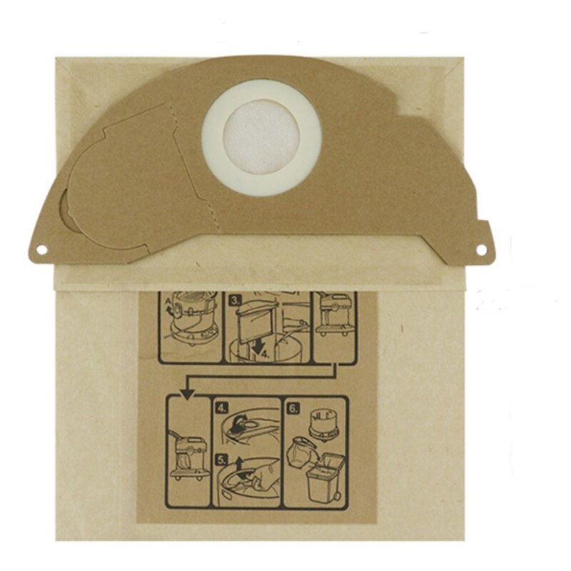 Para KARCHER A2000 A2004 A2014 A2024 A2054 A2064 A2074 S2500 WD2200 WD2210 WD2240 de filtro de polvo de papel de espaã a: 1pcs