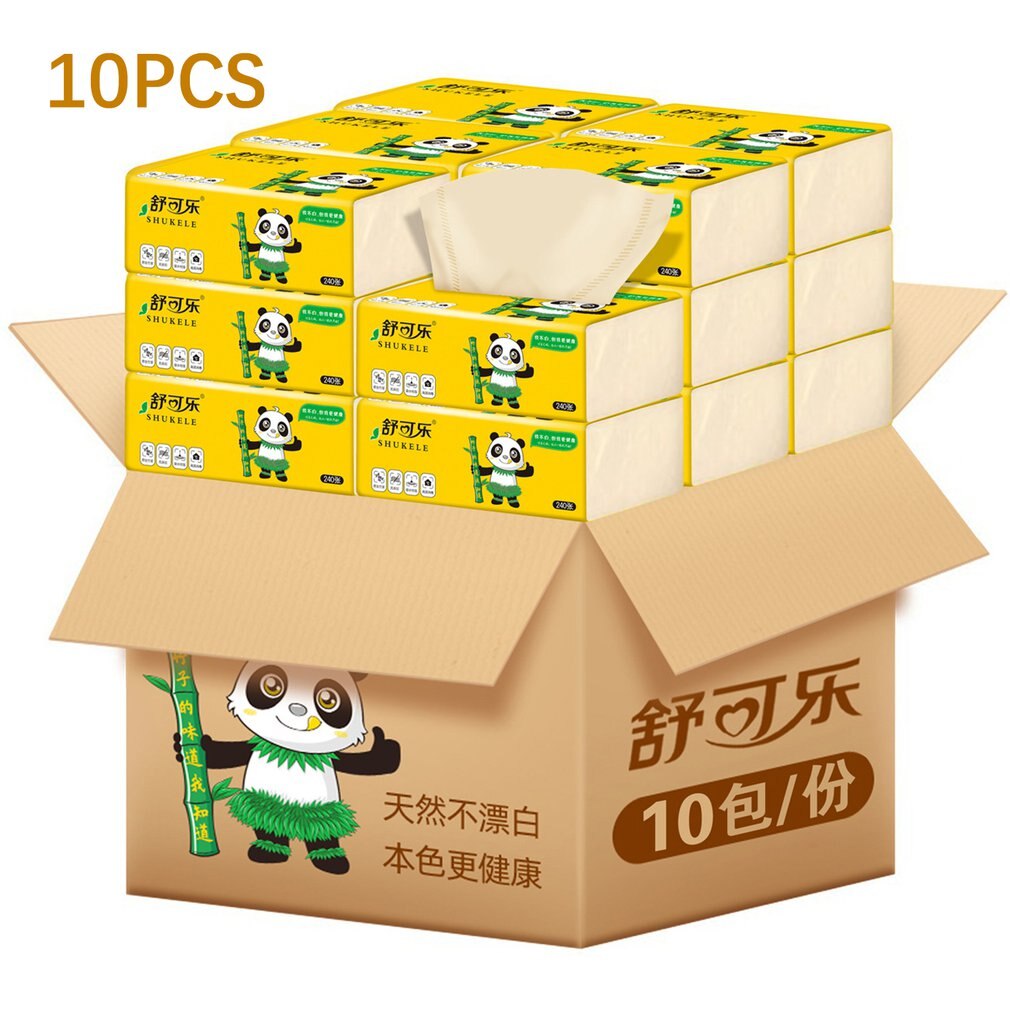 10 Packs Van Natuurlijke Papier Handdoeken Draagbare Bamboe Pulp Toiletpapier Voor Moeders En Baby 'S Neutrale/Draagbare