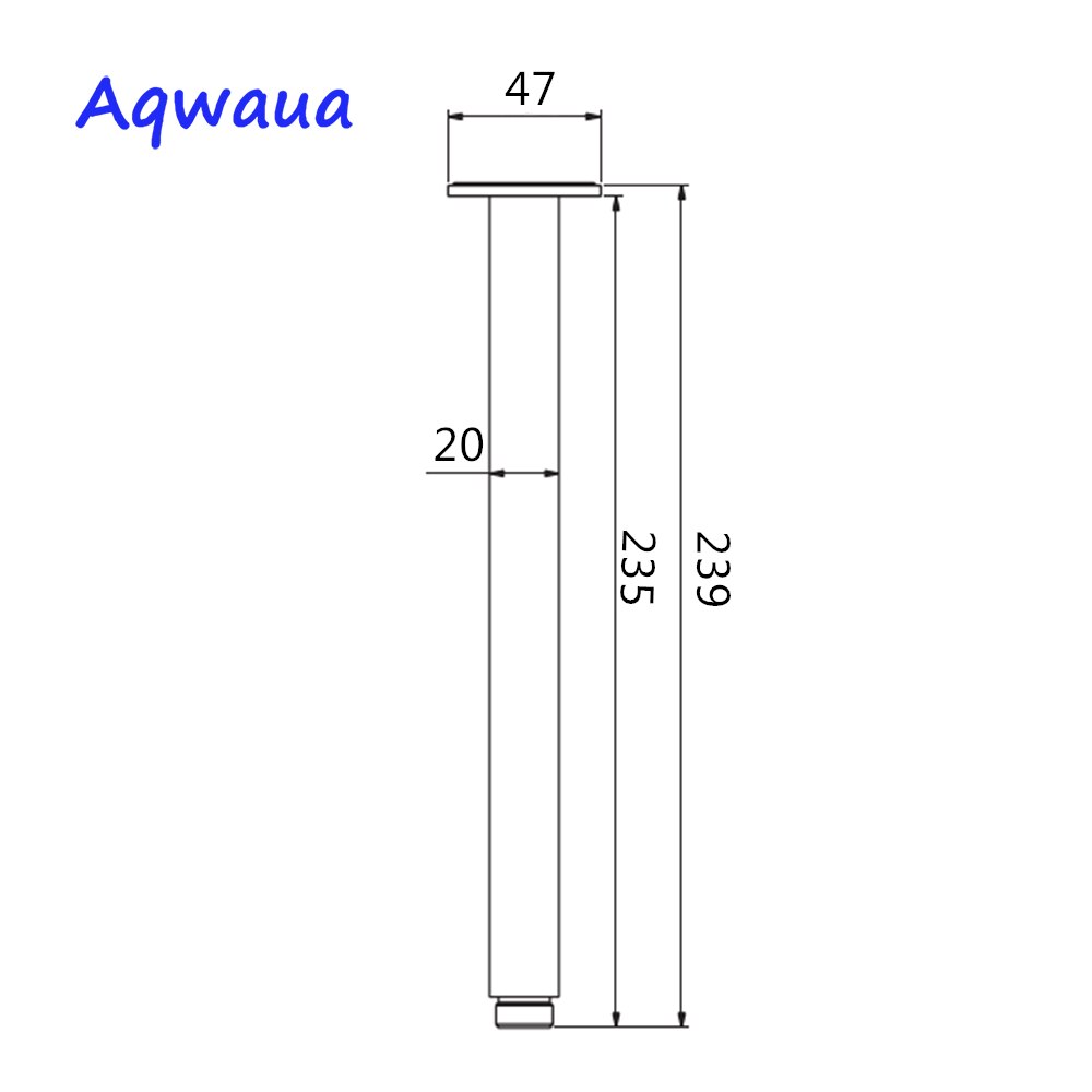 Aqwaua Bathroom Shower Arm Ceiling Mounted Shower Head Connector Bathroom Concealed Install Roof Mounted Accessories Bag