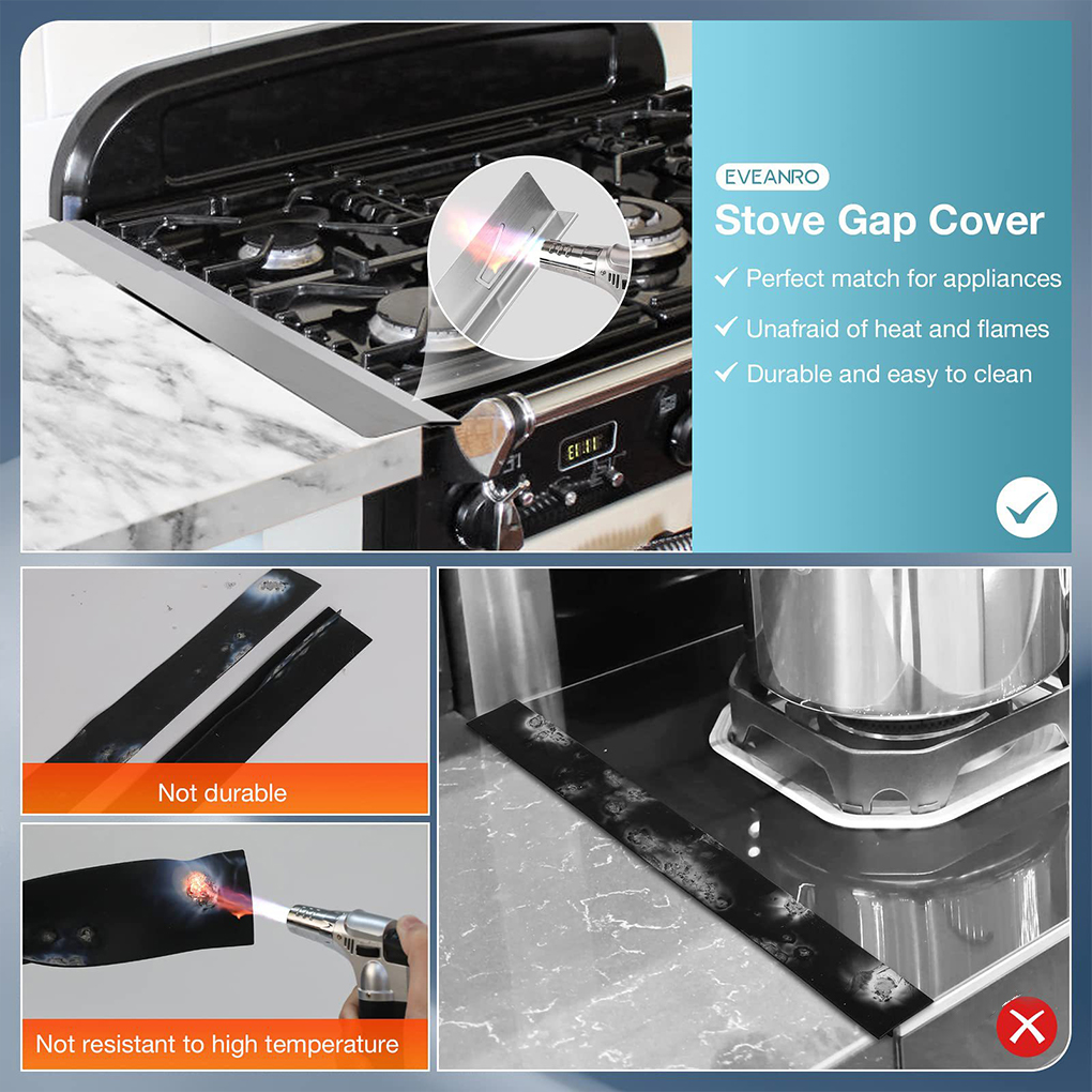 Kachelopeningen Covers RVS Gaten Cover Kookplaat Trim Kachelopeningen Guards 13.8-27.5 ''Verstelbare Hittebestendige Hiaten