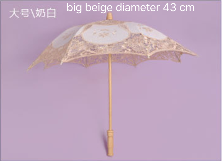 Weißer Spitzen-Regenschirm für Hochzeit, Braut, Restonic, weißer Holzgriff, kreatives Handwerk, Regenschirm, Regen, Frauen, Schießen, Requisiten, verheiratet,: Freier Raum