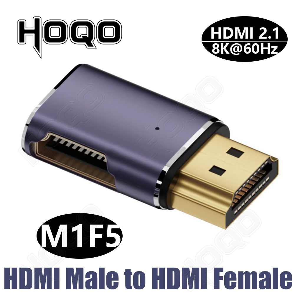 HDMI 90-Grad-Adapter, 8 K, 4 K, 270 Grad, HDMI-Adapter, Stecker auf Stecker/Buchse auf Buchse, nach unten rechts, linker Winkel, Keystone, klein, digital: WHITE