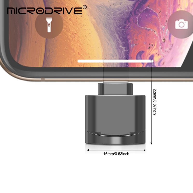 Micro tf sd-kortläsare konverterare för iphone ipad otg till micro sd-kortläsare tittaradapter minneskortläsning stöd ios 13