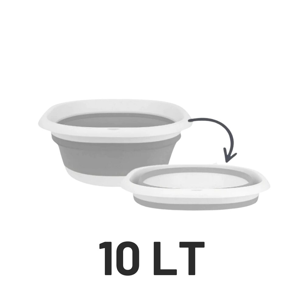 Portable Bases Folding Collapsible Bucket Basin Washbasin Accordion Camping Equipment Foot Bath Bathtub Easy To Move Multi-Purp: 10 Lt