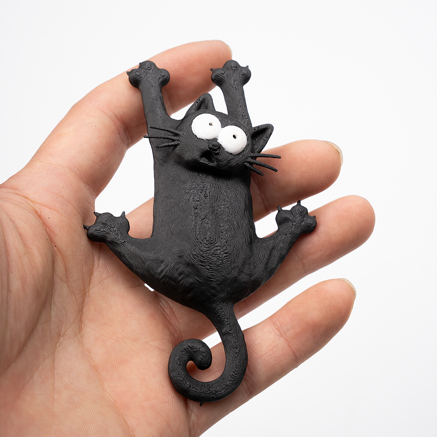 Creatieve & schattige magnetische koelkastmagneet met kat — "Blijf hangen, koelkastkat"