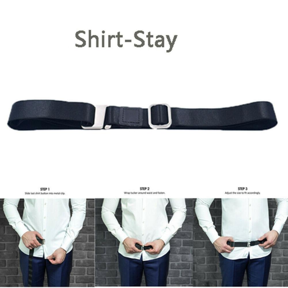 Let skjorteholder med justerbar bælte skridsikker skjorteholderstropper låsende bælteholder nær skjorten - holder sig rynkefri