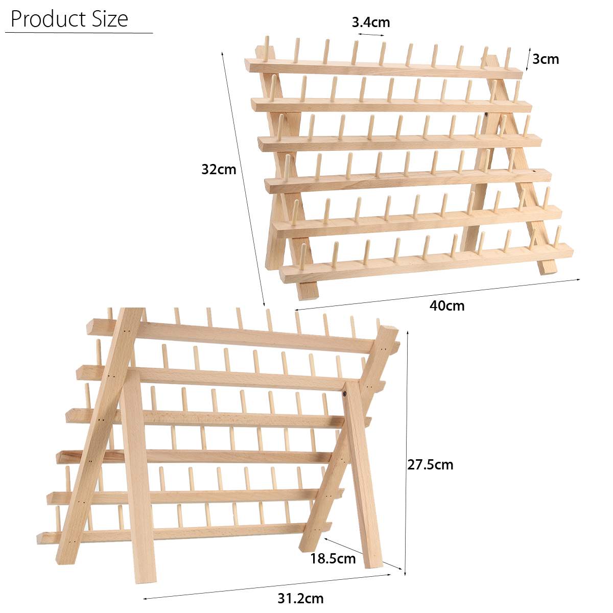 60 spulen Holz Gewinde Gestell NäHenne Werkzeug Halfter Organizer Holz Regal Klapp Spule Lagerung Gestell für Stickerei NäHenne Quilten
