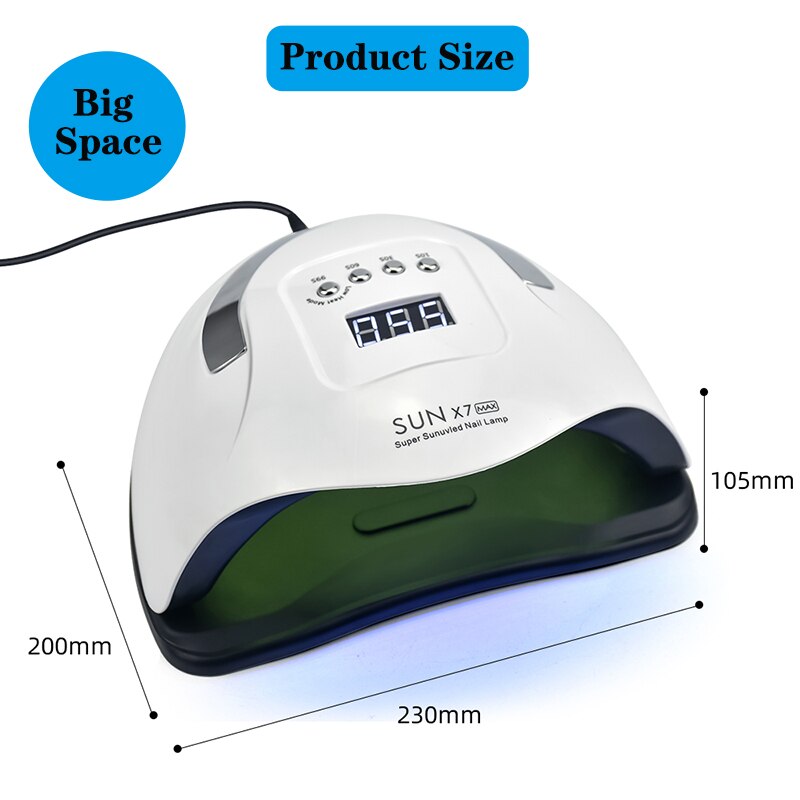 Sun X7 Max UV LED Nail Lamp Nail Dryer With 57 Pcs Leds Manicure Machine Gel Drying Lamp For Fast Curing All Nails Gel Varnish
