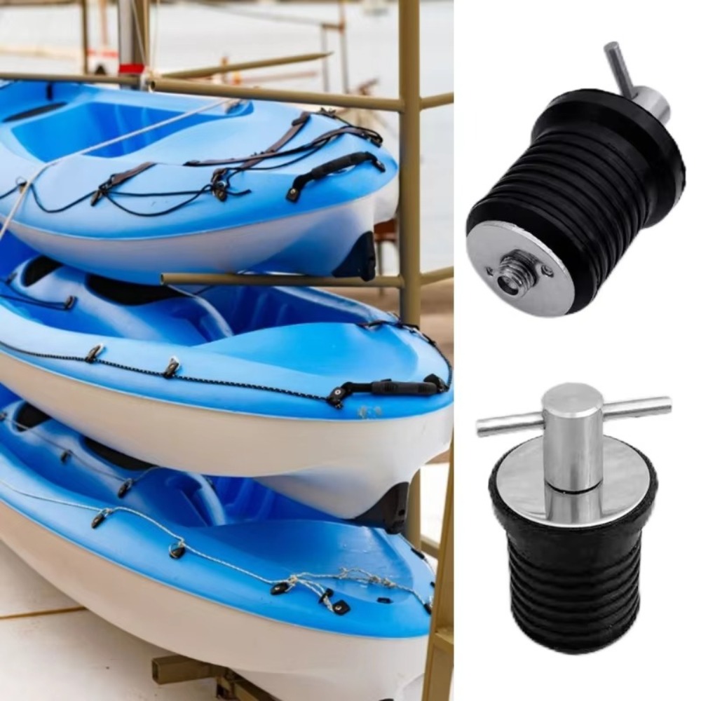 T-Handle Drain Plug 1'' Rubber Stainless Steel Marine Accessories Kayaking Dinghy Yacht Marine Boat