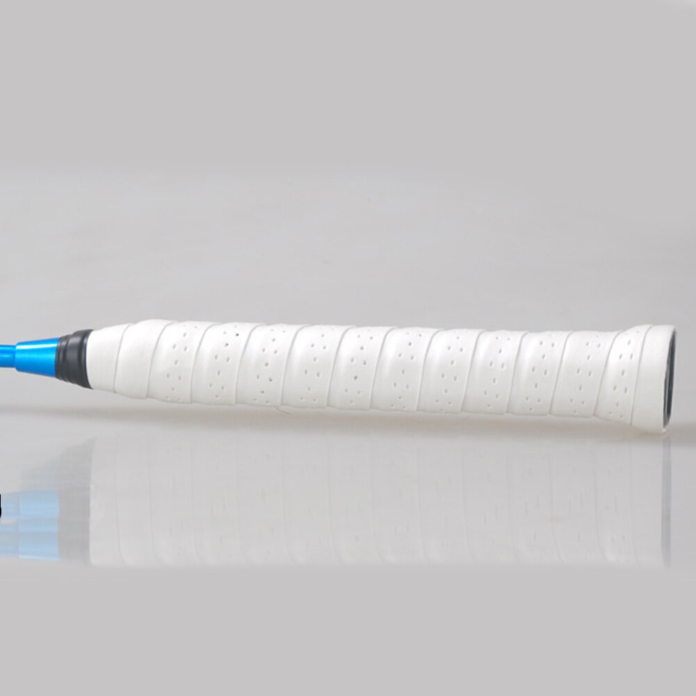 Soft Badminton Racket Grip Anti Slip Perforated Super Absorbent Tennis Overgrip Grip Padel Keel Hand Sticky Thicken Sweat Belt: white