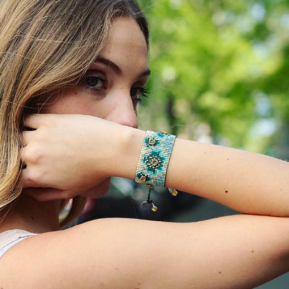 Go2boho Miyuki Armband Boho Bloem Armbanden Voor Vrouwen Mode Verstelbare Pulseras Bead Loom Sieraden Handgemaakte Geweven Armband