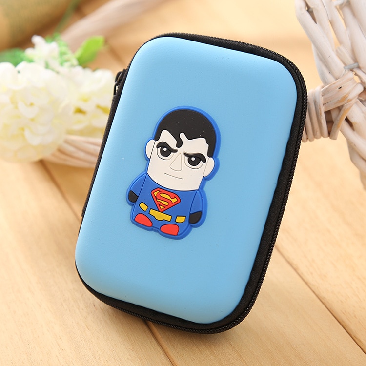 Lovely Silicone Coin Purse Cartoon Coin Key Wallets Rectangle Earphone Holder Bags Kids Cute Wallet: 1