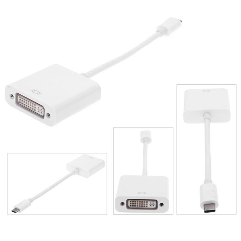 -USB3.1 Type-C To DVI HD Conversion Cable 1080P Portable Extended Power Adapter Cable Connector Converter
