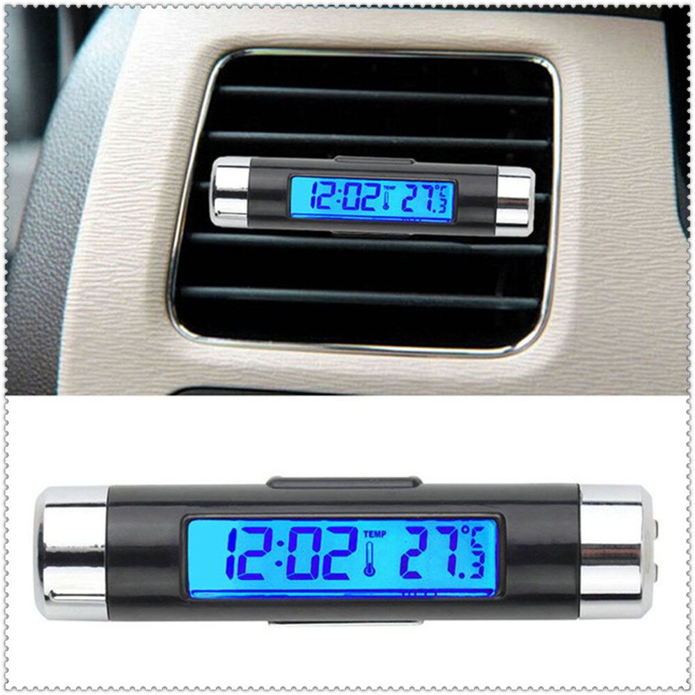 Reloj Digital LCD de temperatura para coche, Ventilación de tiempo para Volvo S40 S60 S80 XC60 XC90 V40 V60, cualquier coche XC40 360c V90 V40