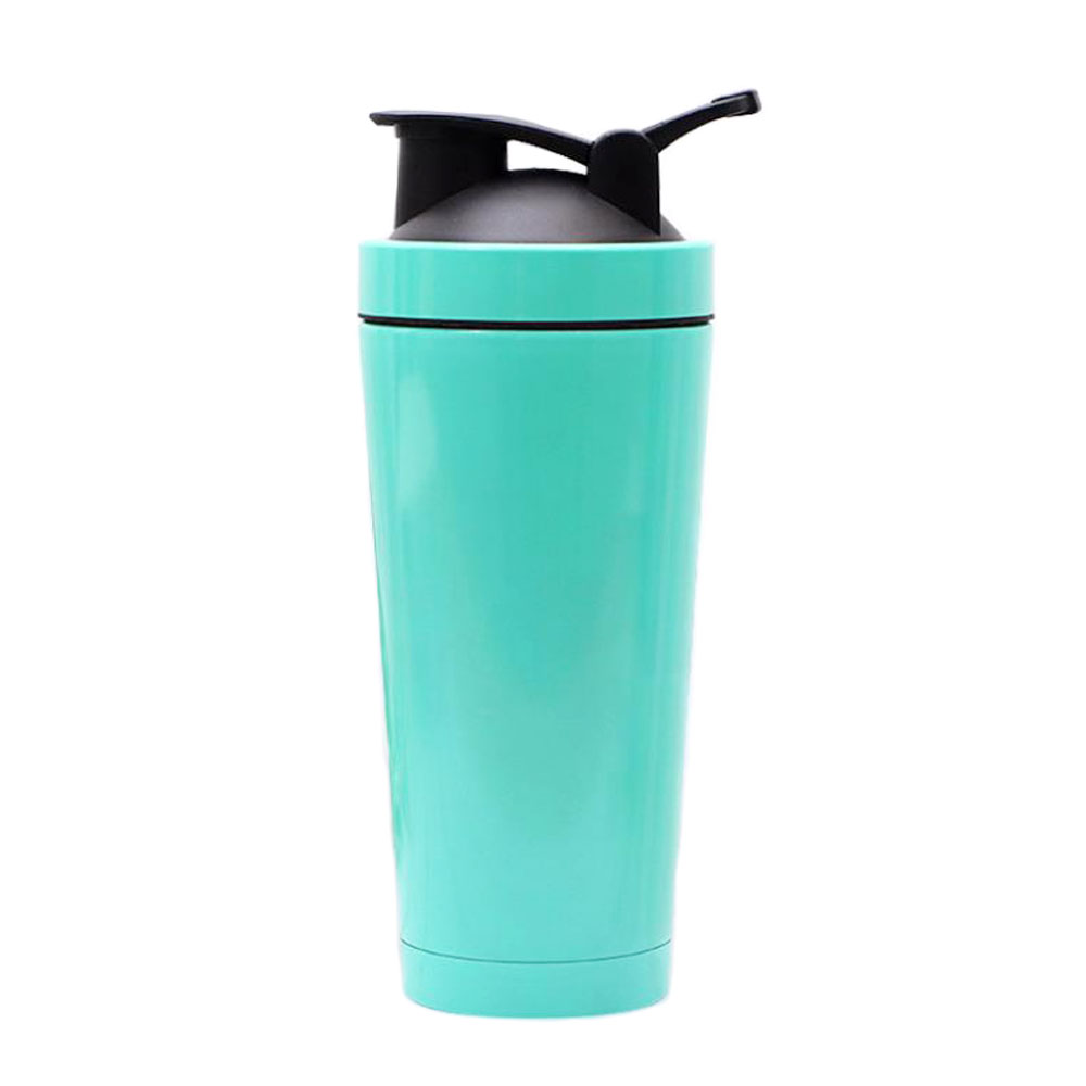 Stainless Steel Shaker Bottle BPA Free Double Wall Vacuum Insulated Sports Shaker Bottle Protein Shaker Leakproof Tumbler: sky blue