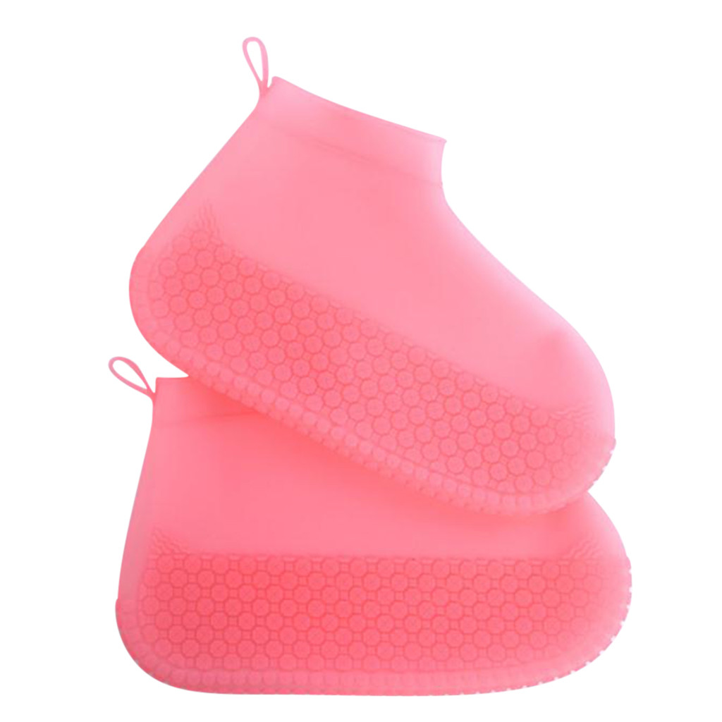 ¡Oferta! Cubiertas de látex reutilizables antideslizantes para zapatos, botas impermeables para lluvia, calzado para acampar al aire libre, calzado antideslizante de caucho resistente para la lluvia: PKS