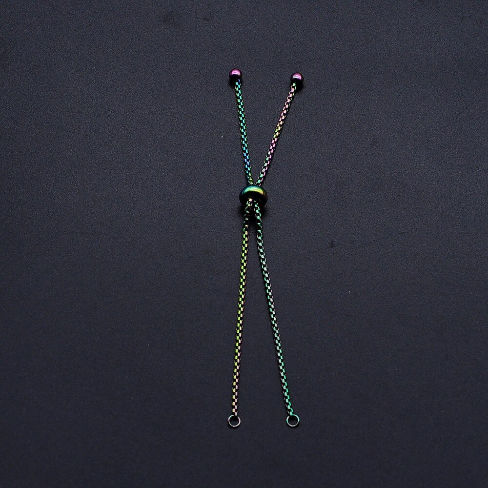 5 uds. De acero inoxidable DIY caja redonda cadena para mujeres pulsera joyería de DIY cadena al por mayor aceptar pedidos OEM