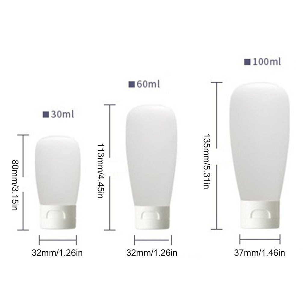 Hand Sanitizer Silicone Travel Bottles Portable Packaging Bottles Durable Tubes Inverted Squeeze Bottle
