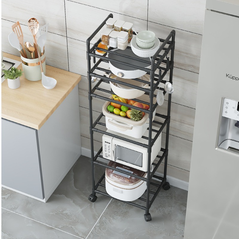 Household Microwave Stove Shelf Multi-Layer Kitchen Rack Multi Scene Bathroom Living Room Shelf Pantry Closet Kitchen Organizer
