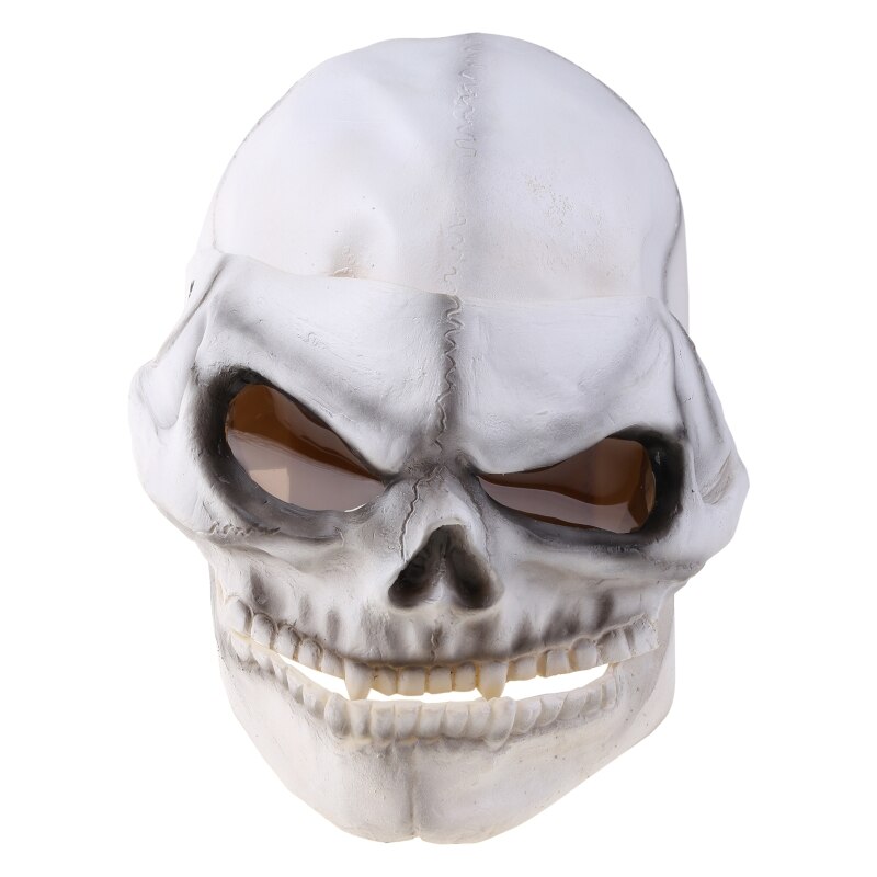Décoration d&#39;horreur de casque de moto, visière de squelette de crâne pleine tête pour Halloween, visière de casque avec lentille
