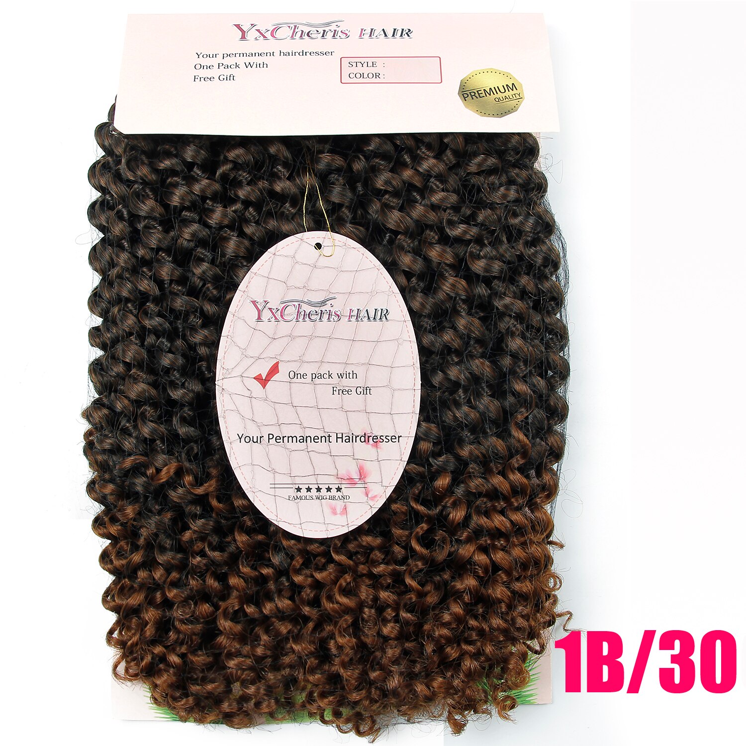 Mèche synthétique bouclée au Crochet, chevelure de 10 pouces, 3 brins/paquet, tresses synthétiques au Crochet remodelable: T1B / 30