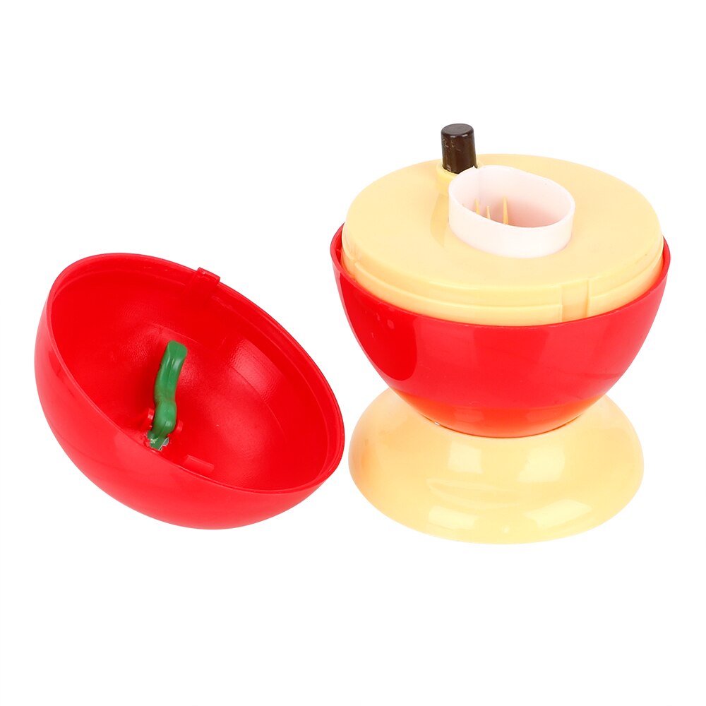 Trykk type automatisk tannpirker boks frukt eple form hjemmedekorasjon tannpirker holder plast