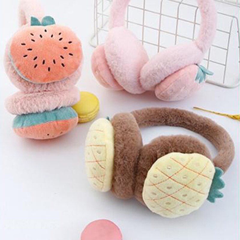 Adjustable Kid Fruit Ear Muffs Warm Soft Fluffy Cute Earmuffs Winter Warm Outdoor Winter Warm Earmuff Earmuffs For Girl
