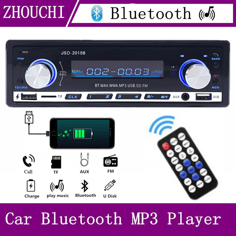 Radio con GPS para coche, reproductor MP3 con Bluetooth, estéreo, 1DIN, receptor FM, 24V, 60Wx4, con Control remoto, AUX/USB/tarjeta TF en Kit de tablero