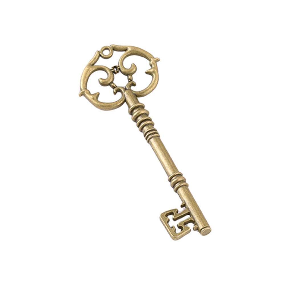 1Pc Antiek Brons/Goud/Zilver Kleur Key Charm Hangers Vintage Decoratie Sleutel Charms Maken Handgemaakte Voor Diy sieraden: a