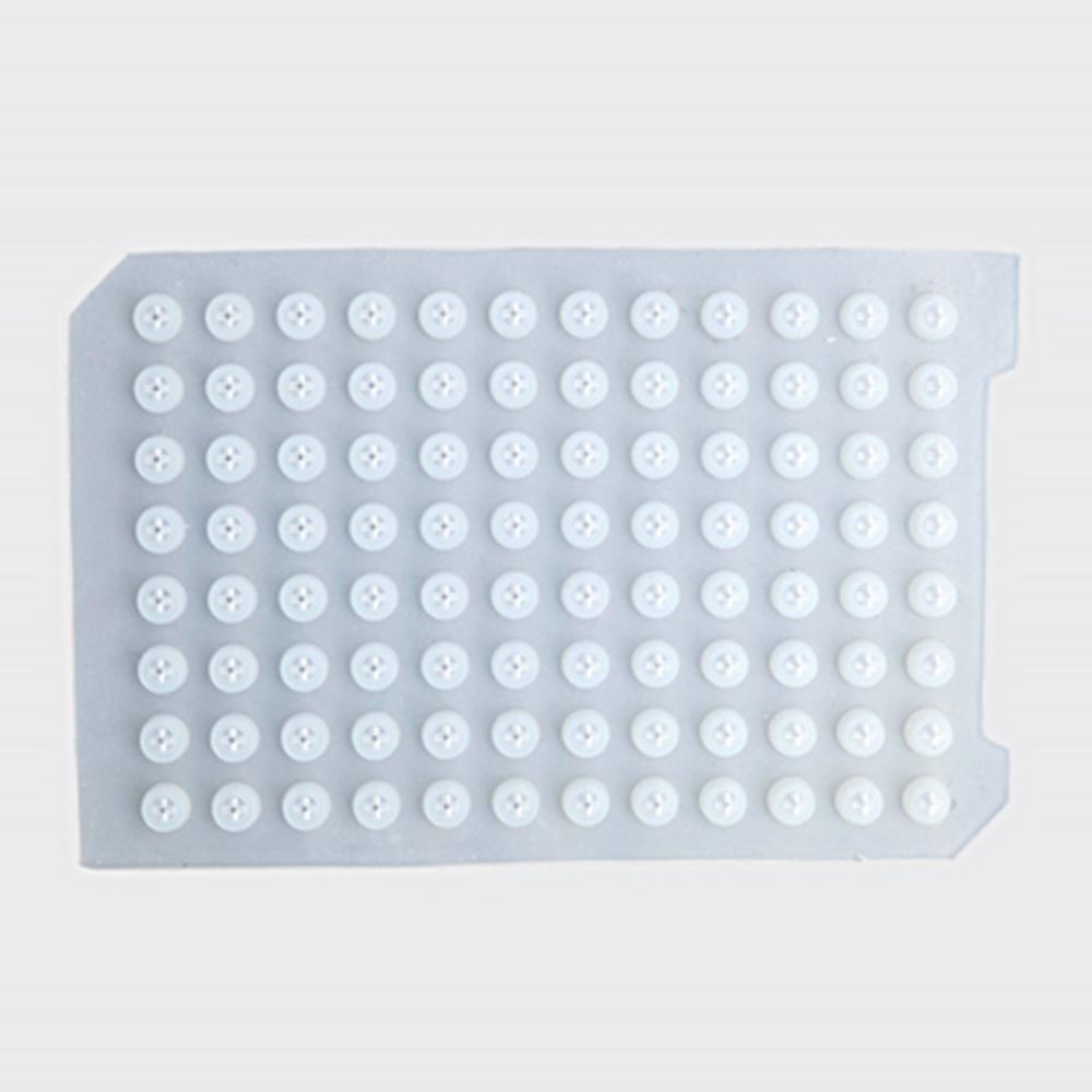 Laboratorieartikler pcr plade silikoneplade eksperimentel prøve hvid "+" formet porøs silikoneplade med åbning