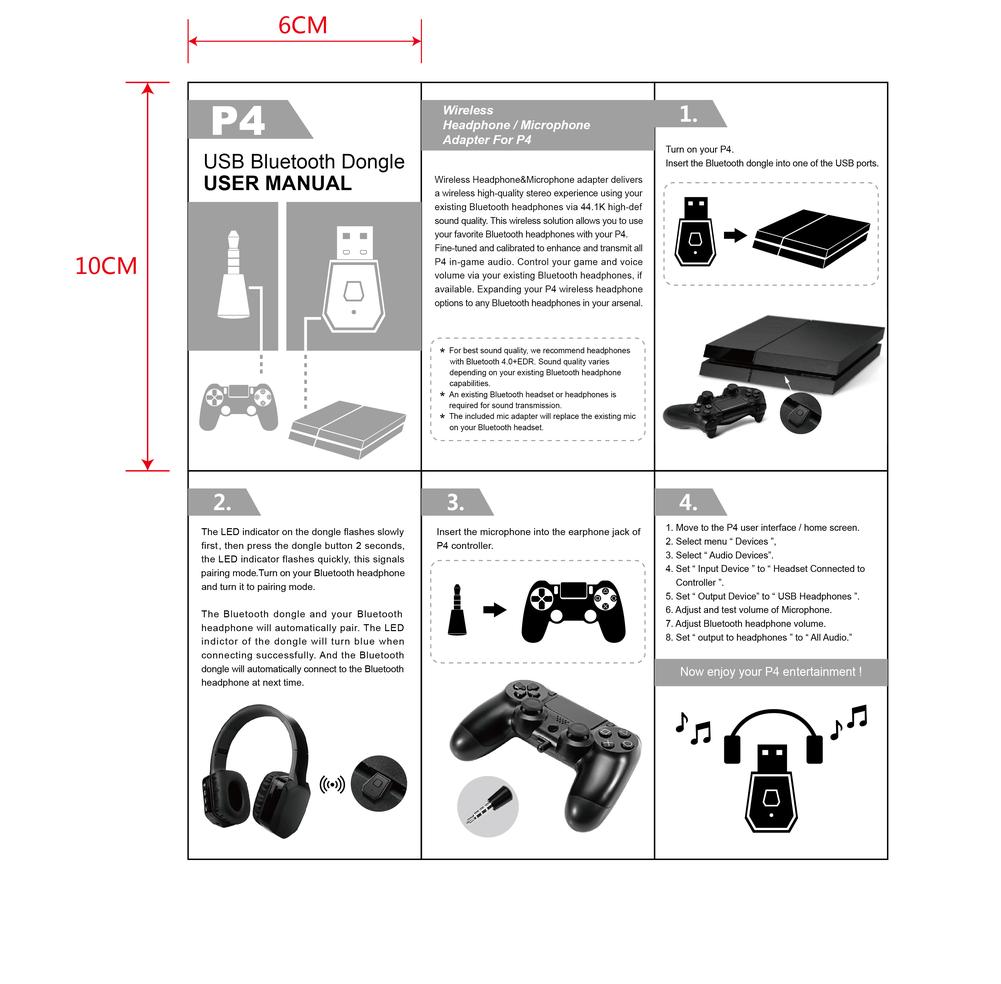 USB Bluetooth Adapter For PS4 Headset Portable Receiver Gampad Stable USB Dongle Bluetooth Adapter Wireless Adapter