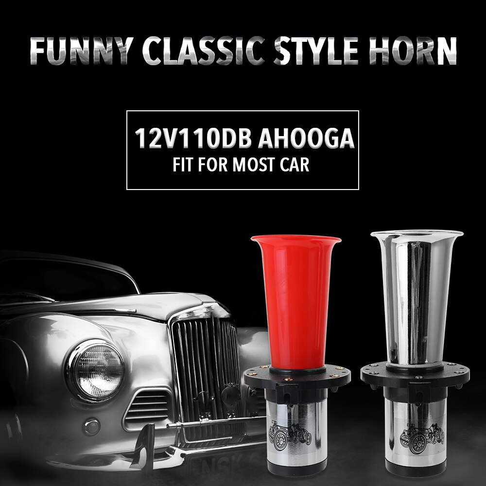 Bocina Universal para coche, claxon clásico de estilo clásico Vintage de 12V, 110dB, accesorios para coche, camión, barco y moto