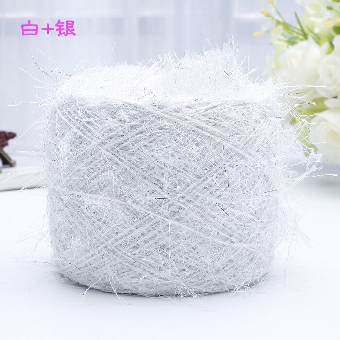 100g Plush Yarn Mutlicolor Hand Crochet Line Thread Yarns Knitting Sew Yarn Thread Needle Work: Ivory