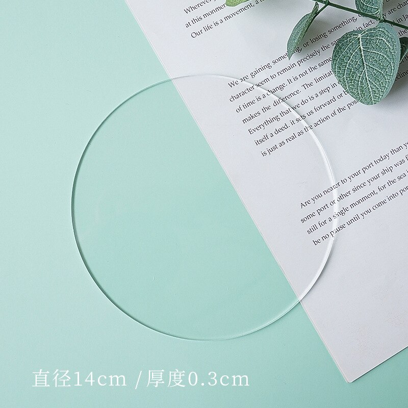 Ins Wind Transparent Acrylic Board Photo Props Net Celebrity Ornaments Decoration Cosmetics Photography Shooting Background: Diameter 14CM