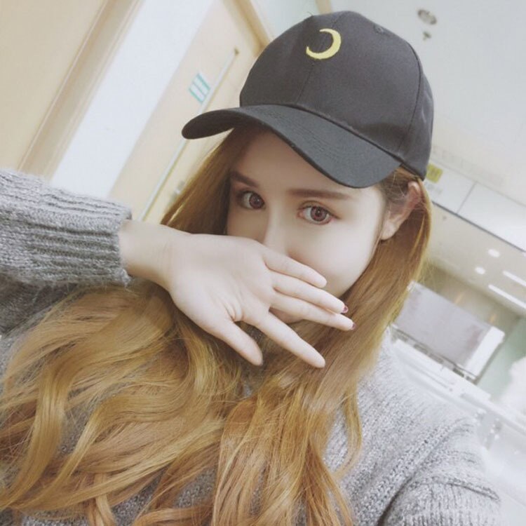 marin lune croissant papa chapeau brodé casquette de baseball Harajuku douce soeur lune gros snapback casquettes soleil chapeau amoureux
