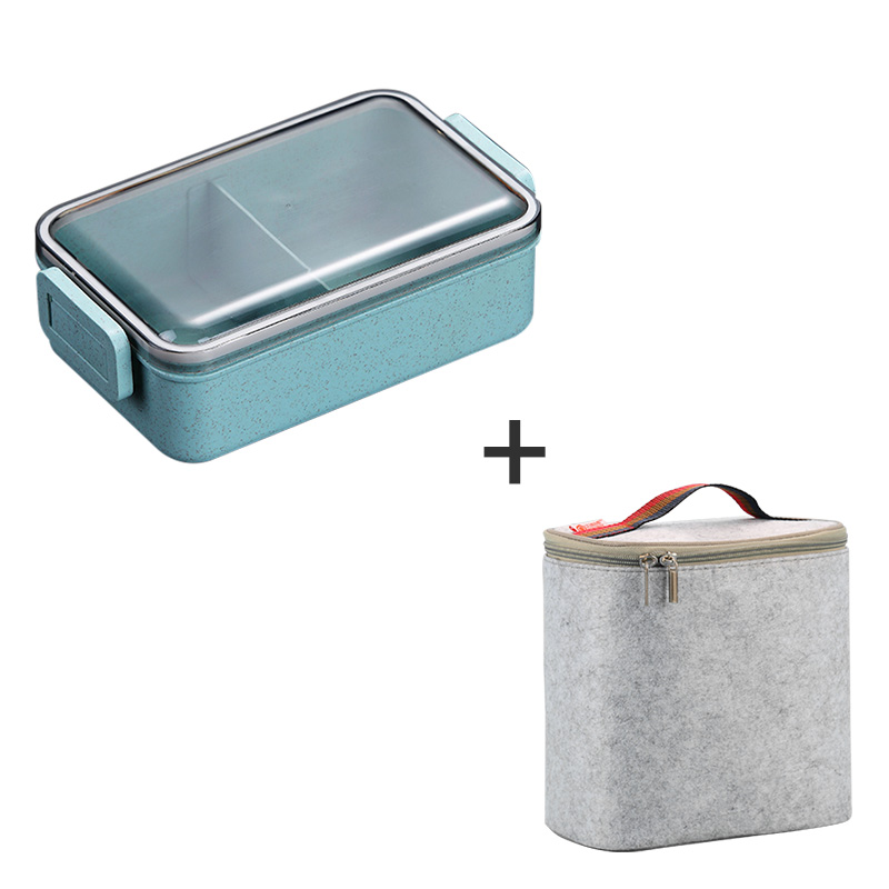 Microwave Bento Box Wheat Straw Child Lunch Box Japanese Dinnerware Leak-Proof Bento Lunch Box For Kids School Food Container