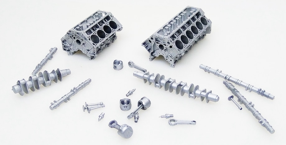 1:18 Scale Resin Die Casting Simulation Model V8 V12 Engine Static Cylinder Piston Valve Core Camshaft Scene Layout Model