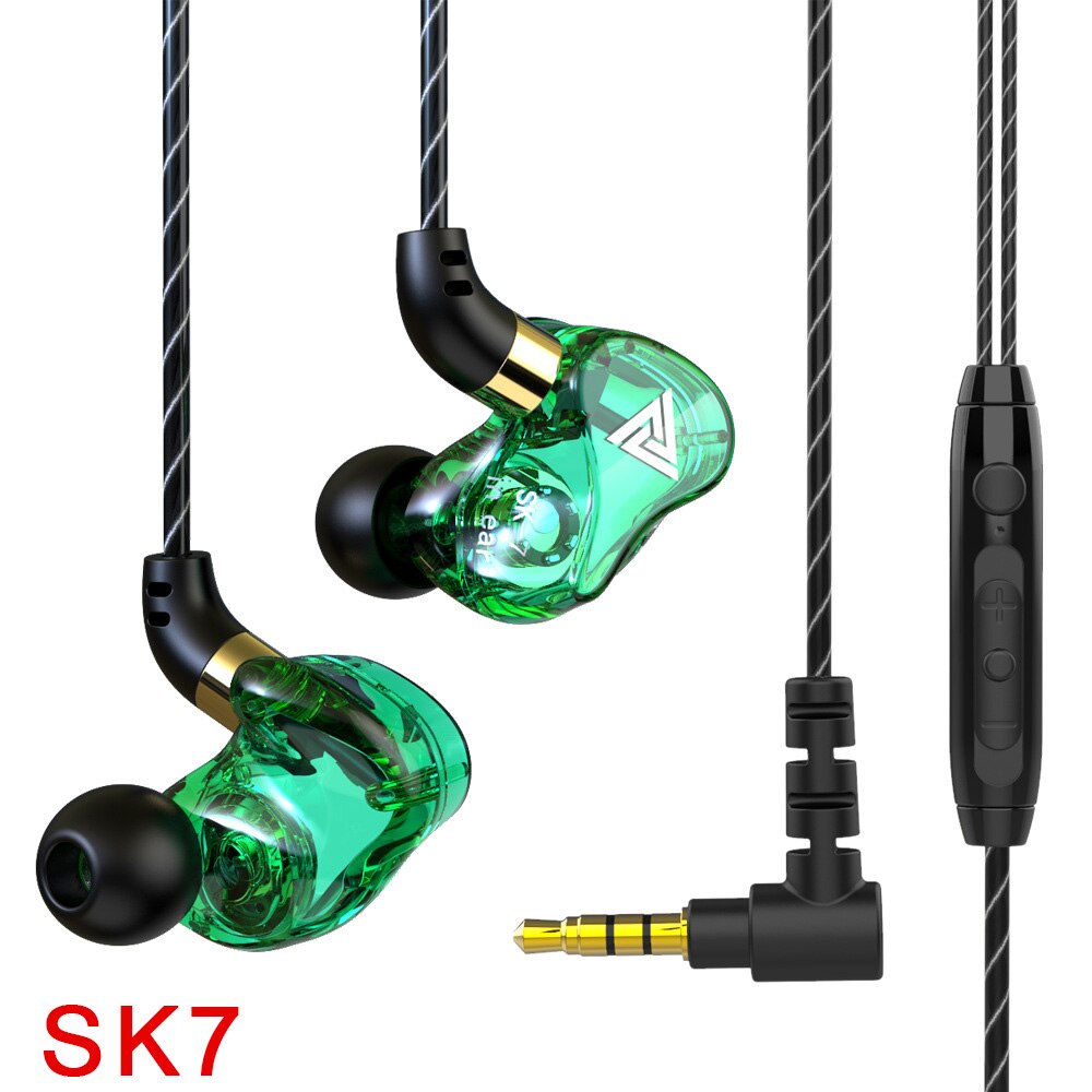 QKZ-Auriculares deportivos SK7 AK6 para videojuegos, cascos con cable de alta fidelidad, deportivos, para correr, para teléfonos móviles, portátiles y PC: SK7-02