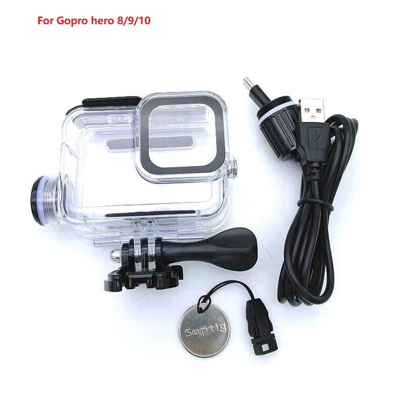 Power Bank For GoPro Hero 1098/7/6/5/4 SJ6/8 Action Camera 5200mAh Waterproof Battery Charger Waterproof Case Frame Charging/Box: Gopro 8910 Case A