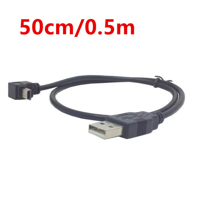 USB 2.0 Male to Mini USB B Type 5pin 90 Degree Up & Down & Left & Right Angled Male Data Cable 0.25m/0.5m/1.8m/5m