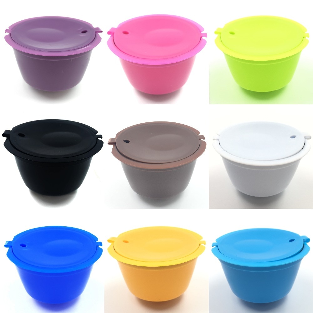 1 stk genanvendelig dolce gusto kaffekapsel plast genopfyldelig kompatible dolce gusto kaffefilterkurve kapsler i flere farver