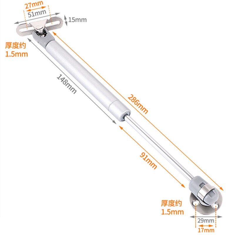 2Pcs Home Cabinet Door Support Hinges Bookcase Door Hydraulic Lifting Rod Furniture Mute Hidden Support Rod Hardware Accessories