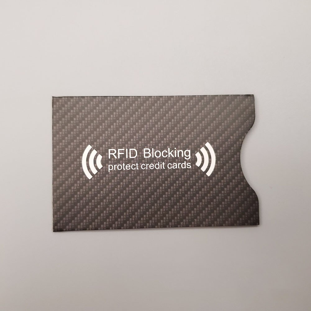 Koper Credit Card Protector Voor Bankkaart Portemonnee Lock Mouwen Identiteit Anti-Diefstal Beschermhoes Voor Kaarten: Black White