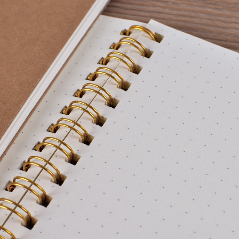 Notatbok  a5 journal medium kraft rutenett prikk blank daglig ukeplanlegger bok timeplanlegger skolerekvisita skrivesaker gave
